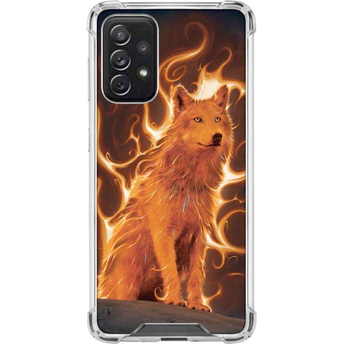 Vincent Hie Phoenix Wolf Galaxy A72 5G Clear Case